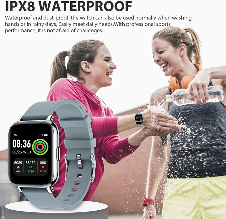 SUPBRO Smartwatch für Damen Herren Fitnessuhr mit Bluetooth Anruf 1,69" Touchscreen Fitness Tracker