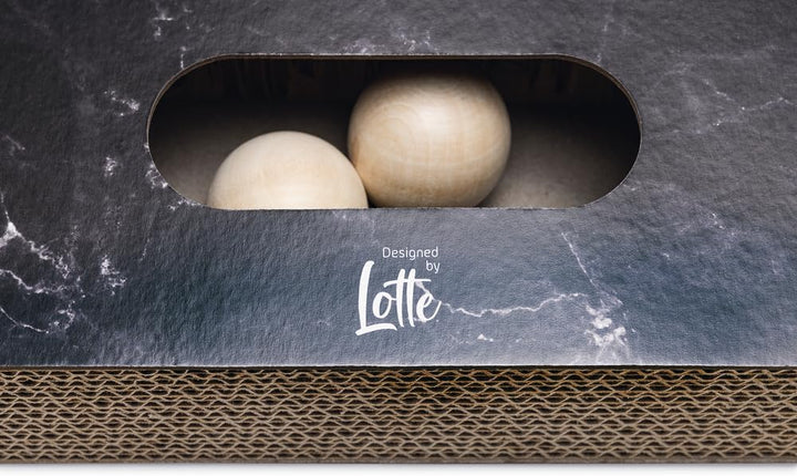 Designed by Lotte MEDA, Kratzspielzeug, Karton, Schwarz, 58x35x6 cm, Schwarz