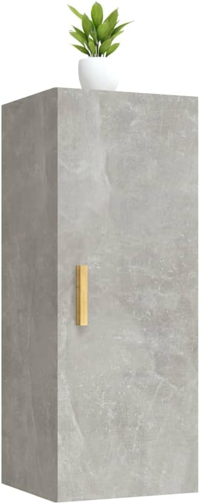 WIFESE 34,5x34x90 cm Wandschrank mit 3 Fächern TV Schrank Hängeschrank Badezimmerschrank Küchenschra