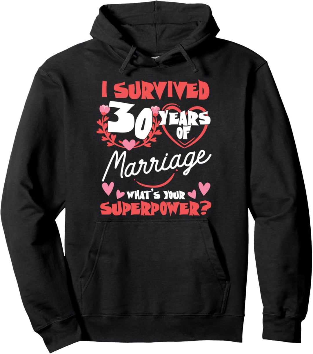 30 Jahre Hochzeitstag Ehepaar Verheiratet Perlenhochzeit Pullover Hoodie