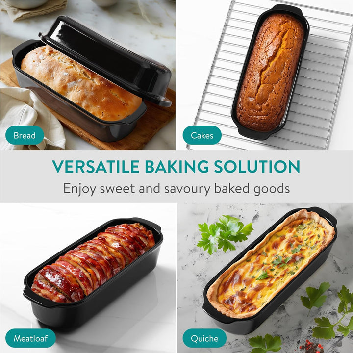 Navaris Brottopf - Toastbrot Backform - Brottopf zum Backen - Tontopf Brot - Brotbackschale - Toastb