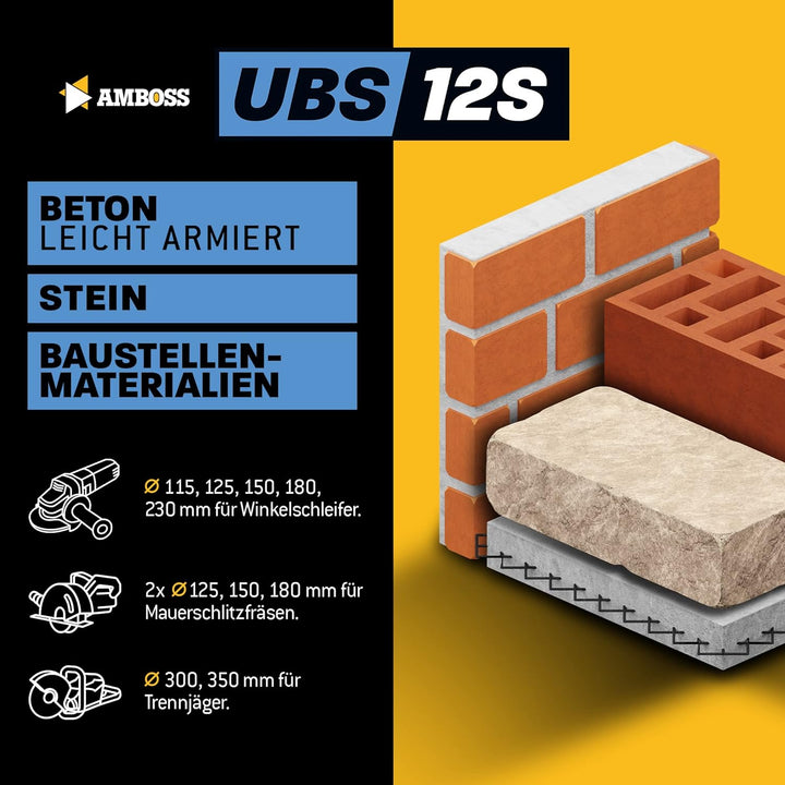 Amboss Diamant Trennscheibe UBS 12S - Diamant-Trennscheibe Ø 350 mm x 20 mm/25,4 mm - leicht armiert