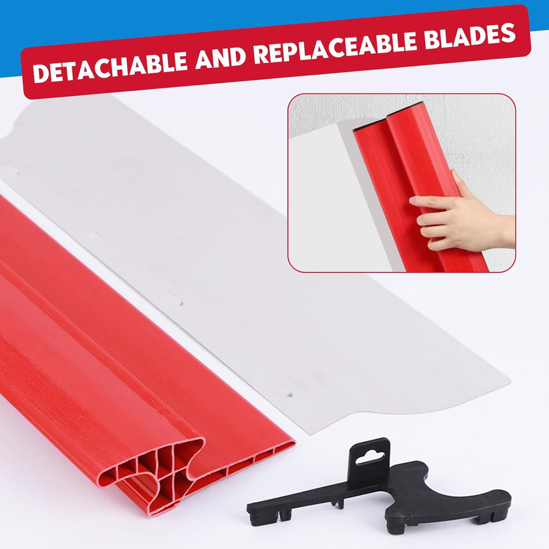 Flächenspachtel Set Profi, Spachtel Werkzeug Set Enthalten 3 Schabern(25cm+40cm+60cm) und 160cm Tele