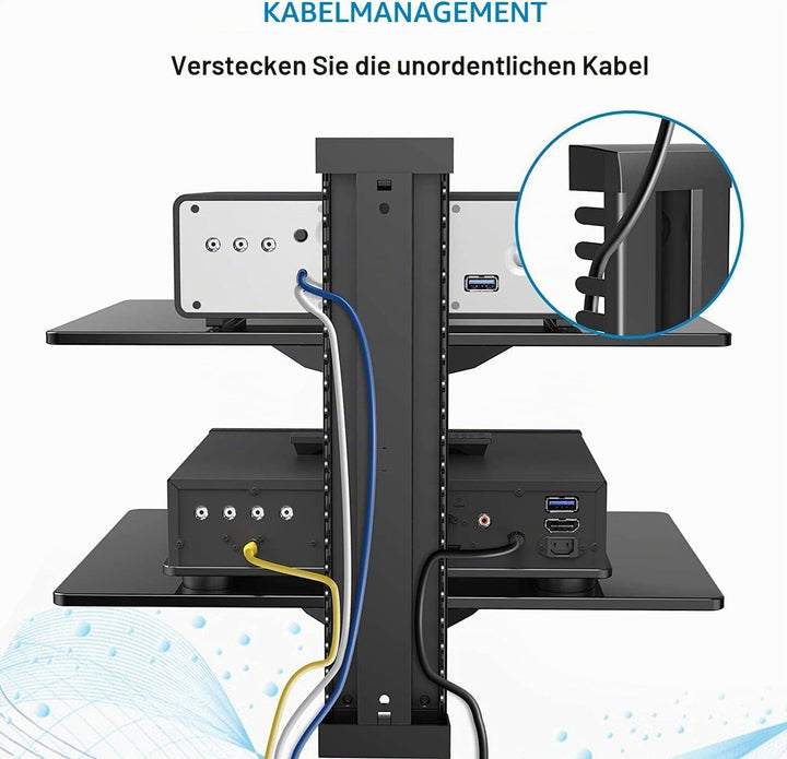 suptek 2 Floating Regal Multimedia Wandregal TV Rack Wandhalterung Mit Verstärktem Gehärtetem Glasre