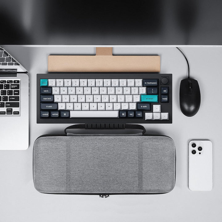 Geekria 65% kompakte Tastaturhülle, Hartschalen-Reisetasche für 68 Tasten, kompakte Tastatur, kompat