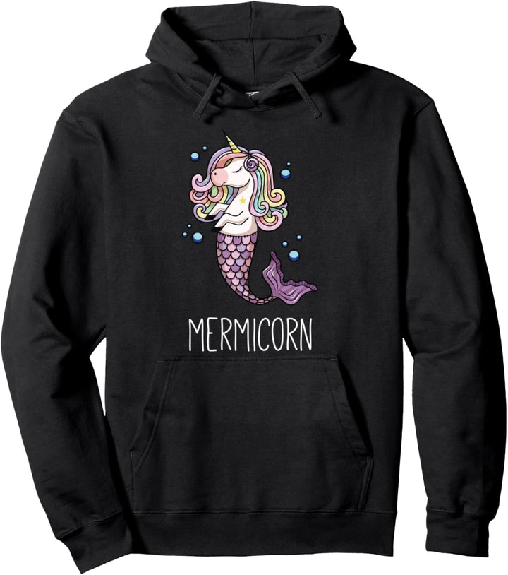 Mermicorn - Halb Meerjungfrau Halb Einhorn Mermaid Unicorn Pullover Hoodie