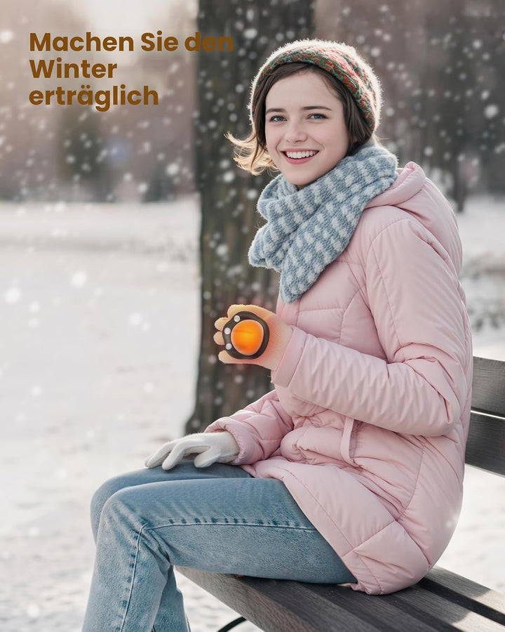 Gaiatop Handwärmer Elektrisch 2er-Pack, 4000 mAh Taschenwärmer Wiederverwendbar 3 Heizmodi Elektrisc