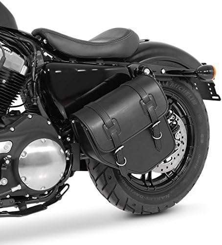 BS-Motoparts Satteltasche für Hyosung Aquila GV 125 Texas Schwarz rechts