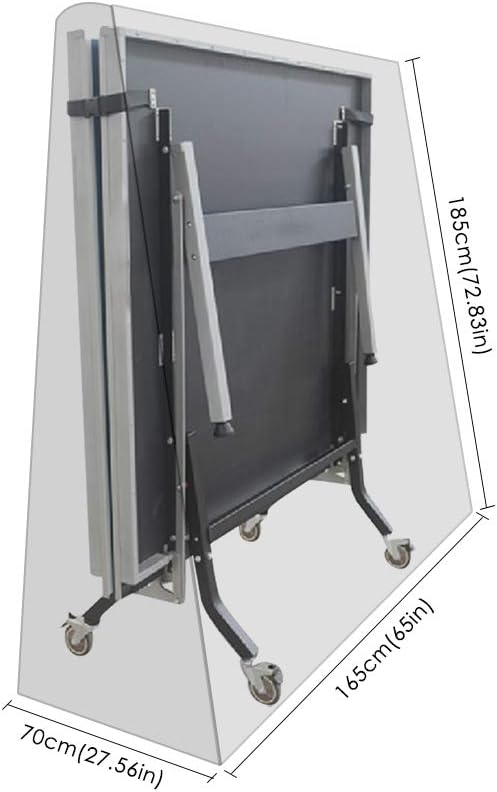 Gurkkst Premium Tischtennisabdeckung Wasserdichte Tischtennisplatte für Outdoor und Indoor Schwarz (