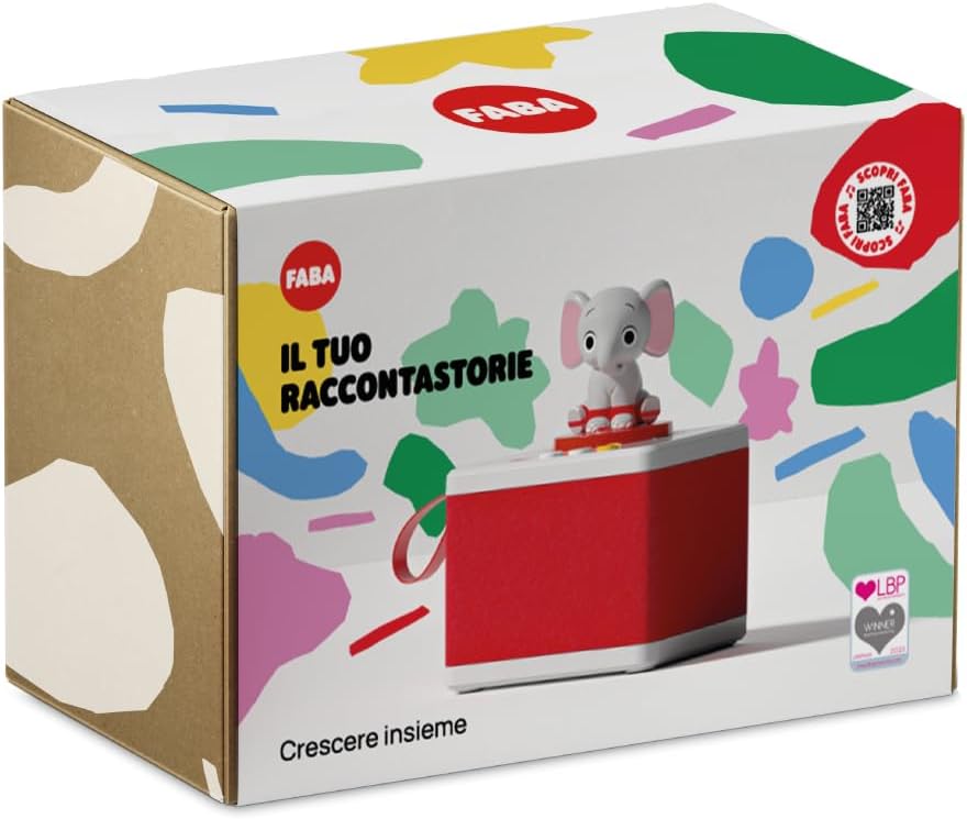 FABA-Geschichtenerzähler – Audio-Box mit Klangfigur Ele, der Elefant“ – Lernspielzeug, italienische
