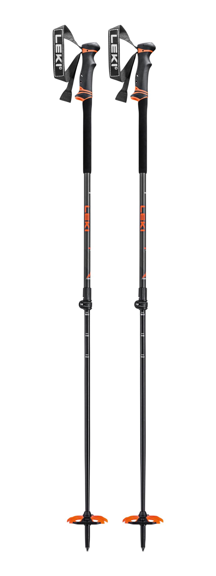 LEKI Helicon Lite Skistöcke dark anthracite-neonorange 110-145cm, dark anthracite-neonorange 110-145