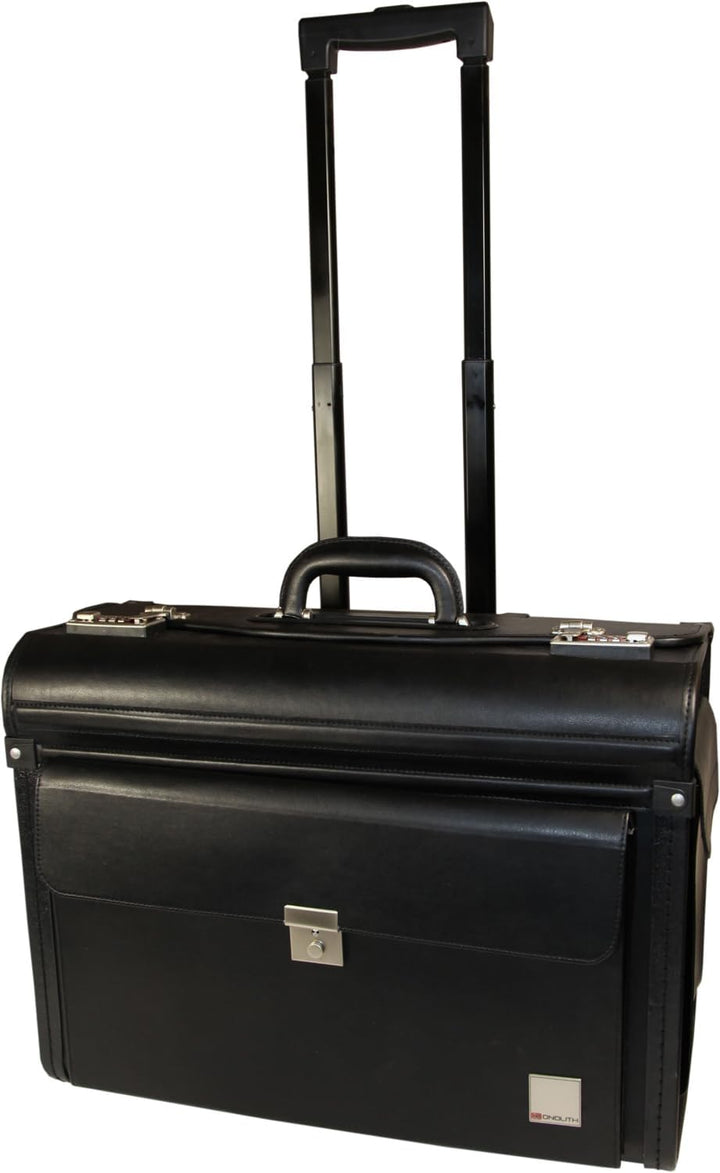 Monolith 2179 - Pilotenkoffer, Trolley in 48 cm, aus Kunstleder in Schwarz Pilotenkoffer Trolley Kun