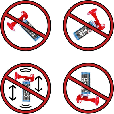 AAB Signal Horn – Laut Nebelhorn 106 dB(A) Mit Nicht Brennbarem Gas, Airhorn, Fussball Tröte, Gasfan