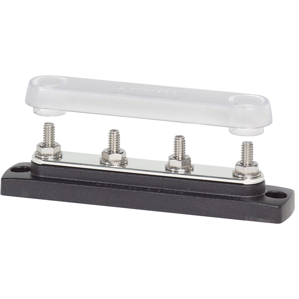 Blue Sea Systems Mini-Sammelschiene, 100 A, 1 Stück 150a, 4 Bolzen, mit Abdeckung, 150a, 4 Bolzen, m