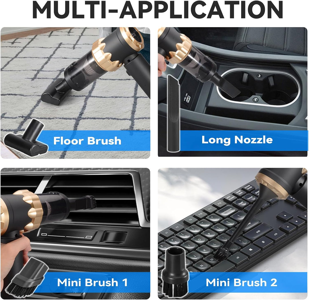 Handstaubsauger, 22000Pa Handstaubsauger Akku, Autostaubsauger mit Bürstenloser Motor, Auto Kabellos