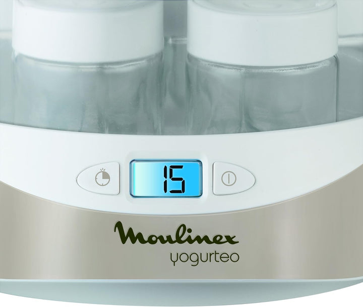 Moulinex YG231E32 Joghurtbereiter Yogurteo – programmierbar – inkl. 7 Joghurtgläser – LCD-Display –