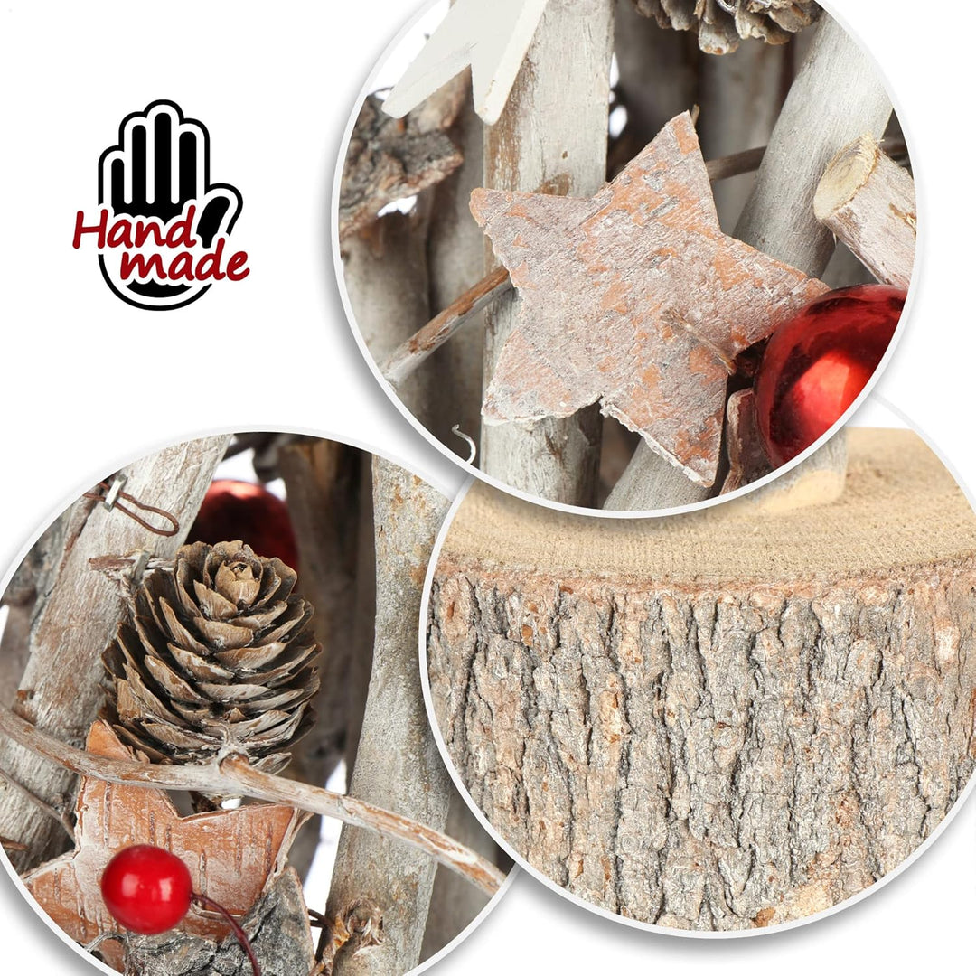 com-four® Deko-Weihnachtsbaum, dekorativer Kleiner Schmuckbaum, tolle Tischdeko, optimal für die Adv