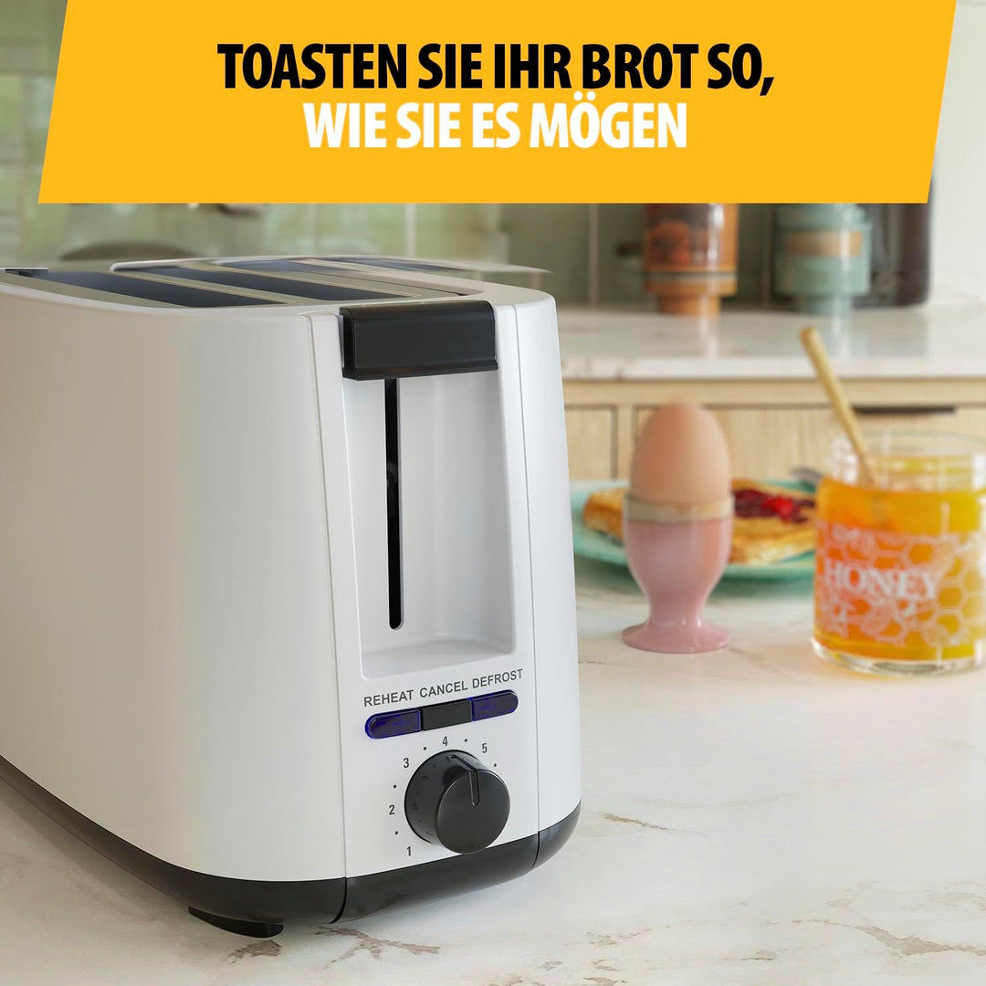 Tristar Doppel-Langschlitz-Toaster, 7 Bräunungsstufen, Auftaufunktion, Liftfunktion, Zentrierfunktio