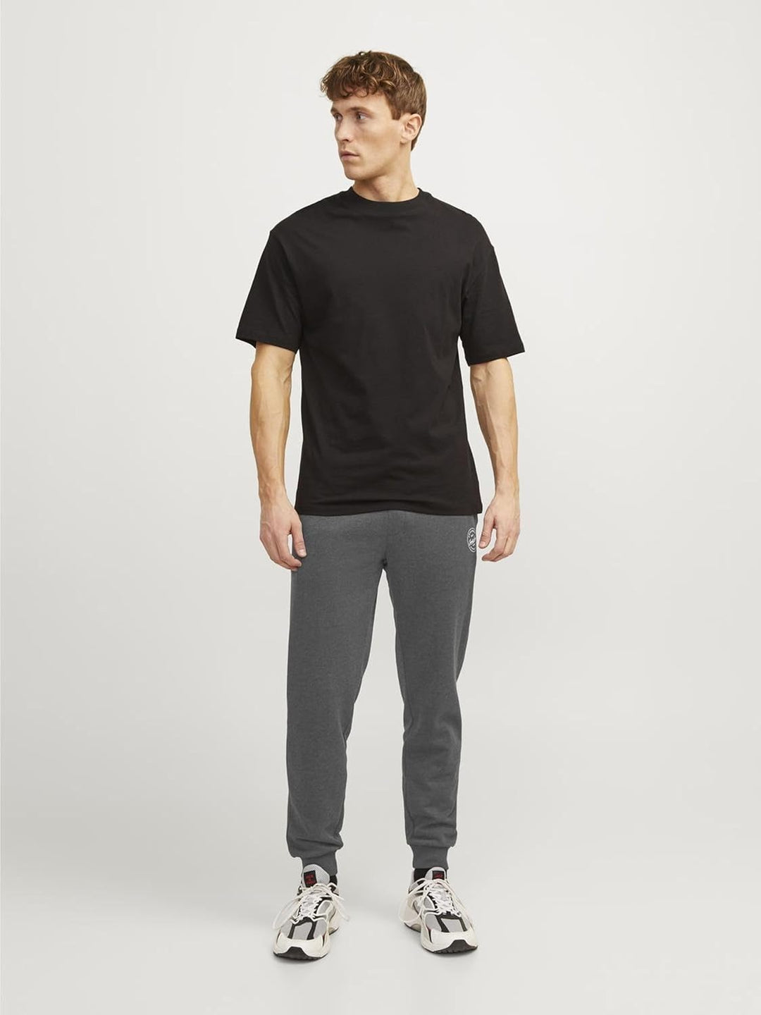JACK & JONES Male Jogginghose Regular Fit Jogginghose S Dark Grey Melange, S Dark Grey Melange