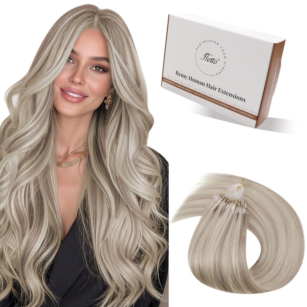 Hetto Microring Extensions Echthaar Blond Microring Echthaar Extensions Remy Echthaar Micro Ring Ext