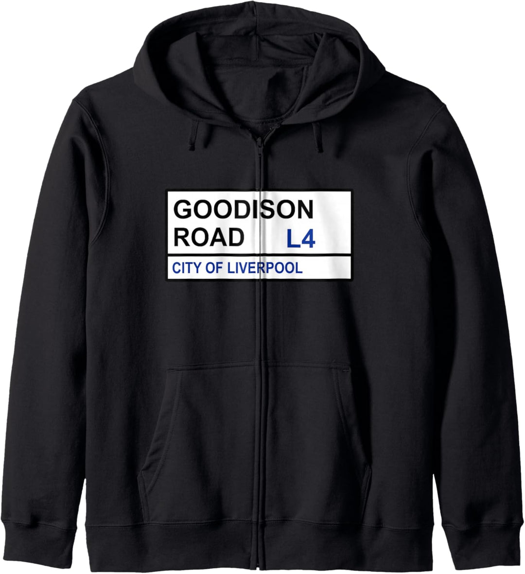 Strassenschild Everton Football Team Goodison Kapuzenjacke