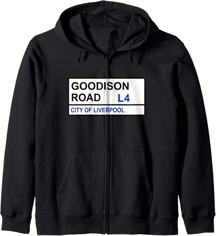 Strassenschild Everton Football Team Goodison Kapuzenjacke