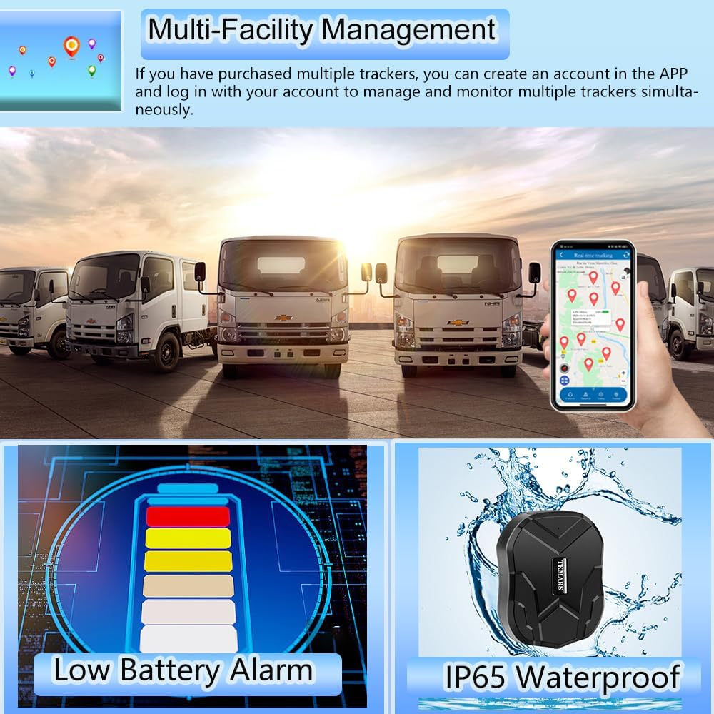 TKMARS TK905B 4G GPS Tracker 10000mAh Lange akkulaufzeit, magnetisch, wasserdicht IP67, Echtzeit-Tra