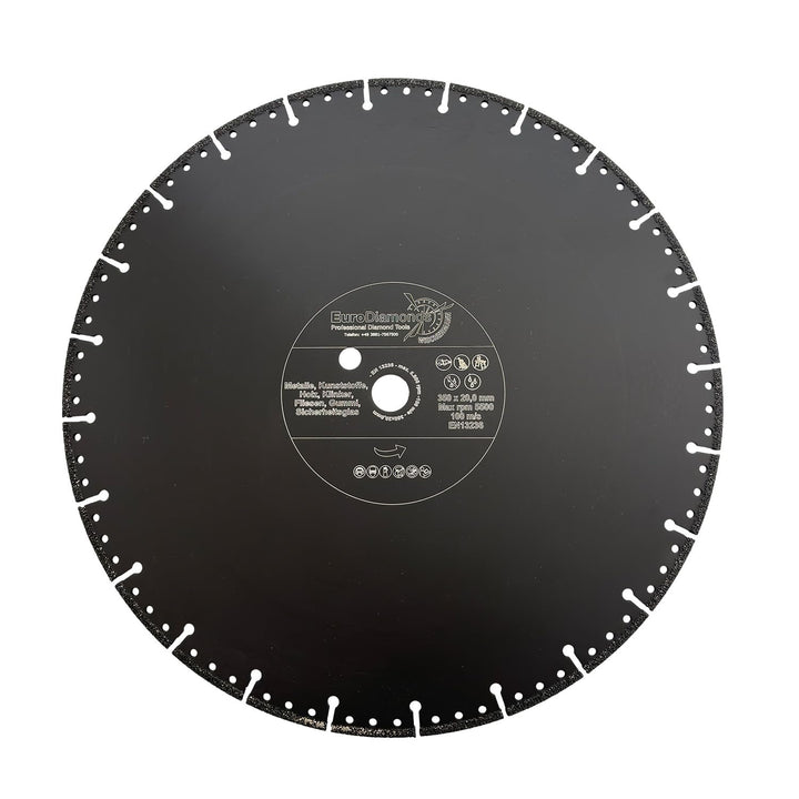 EDW Profi Diamant-Trennscheibe Allesschneider 350mm x 20,0 zum Schneiden von Kunststoff Holz Metall