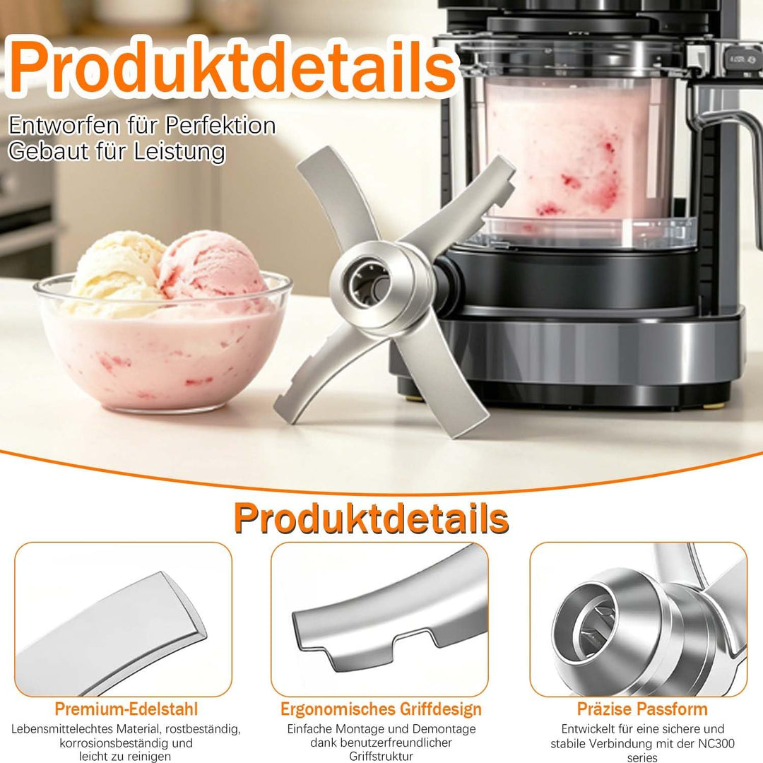 Ersatz‑Paddelklinge kompatibel mit Ninja Creami NC300 Serie Eismaschinen, Ersatz für Ninja Creameriz