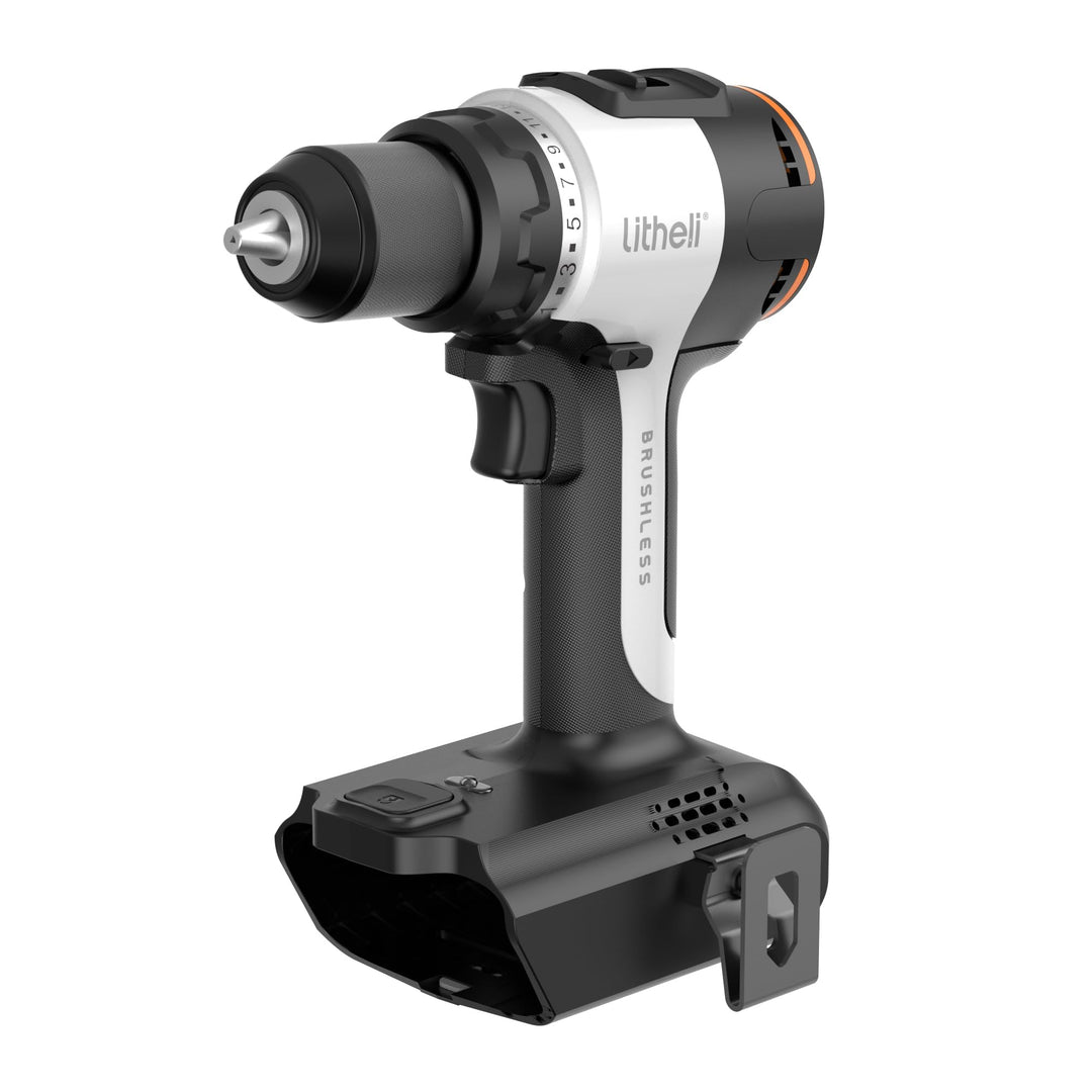 Litheli 20V Akku-Bohrschrauber, bürstenloser Motor, 60 Nm Maximaldrehmoment, 17+1 Drehmomentstufen,