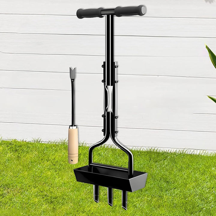 Rasenlüfter, Lawn Aerator Tool, Aerifizierer Für Rasen Hohlspoon Mit Ablageschale Und Gartengeräten,