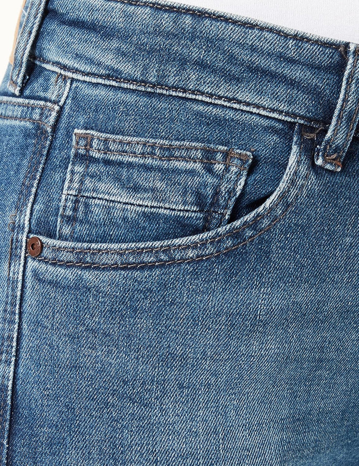 camel active Damen Jeans Straight Fit 26W / 30L Blau, 26W / 30L Blau