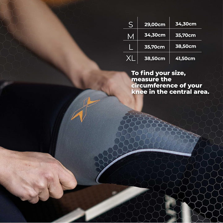 PICSIL Cross Training Hex Tech – Neopren-Knieschoner, 5/7 mm, 2 Knieschoner für Powerlifting und Gew