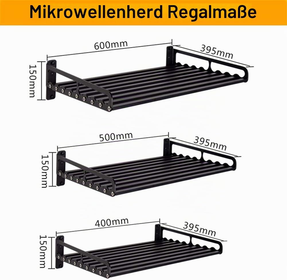Mikrowellenhalterung Microwelle Halter Regal Ablage Küchen Wandhalterung für Mikrowellen, Grillofen,