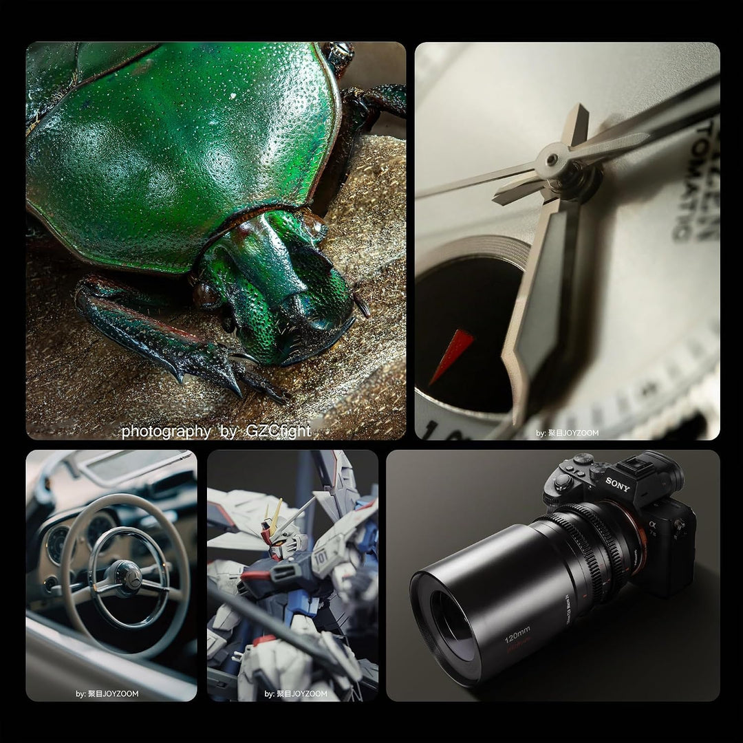 7artisans 120 mm T2.9 Macro 2X Cine-Objektiv, manuelles Cine-Objektiv mit festem Fokus, kompatibel m