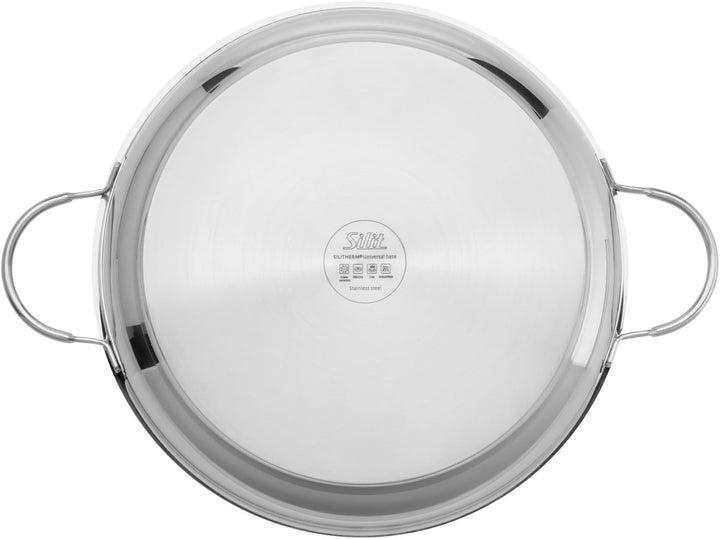 Silit Calabria Brat-/ Servierpfanne 32 cm Induktion, Edelstahl beschichtet, Edelstahlgriff, backofen