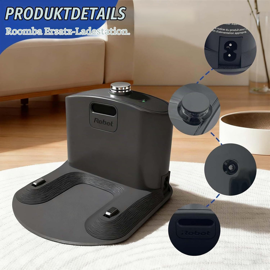 Dockingstation Charger Dock Ladeständer Zubehör Kompatibel mit iRobot Roomba E5 E6 I1 I3 I4 I6 I7 I8