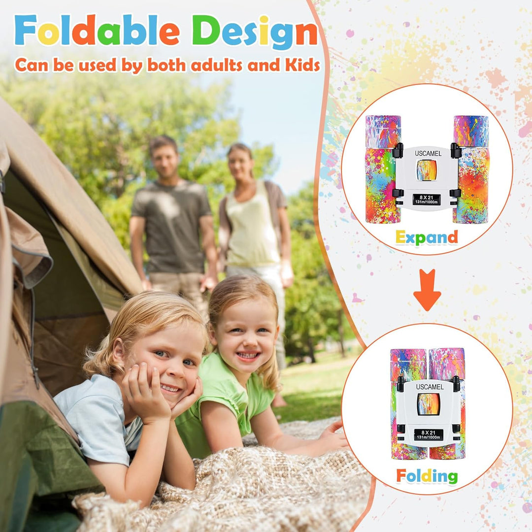 USCAMEL Fernglas Für Kinder, Hochwertig Klein Fernglas Erwachsene, Wasserdichtes Kompakt Mini Ferngl