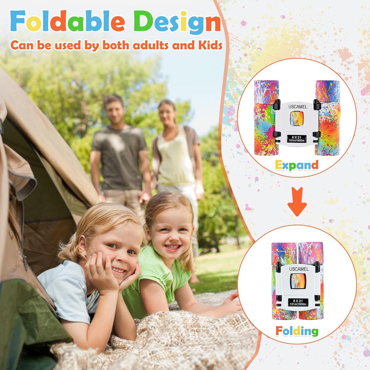 USCAMEL Fernglas Für Kinder, Hochwertig Klein Fernglas Erwachsene, Wasserdichtes Kompakt Mini Ferngl