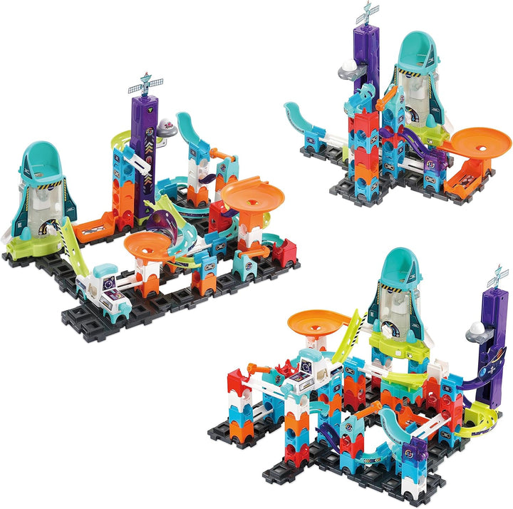 VTech Marble Rush - Space Magnetic Set XL300 E – Interaktive Murmelbahn mit spannenden Bahnelementen