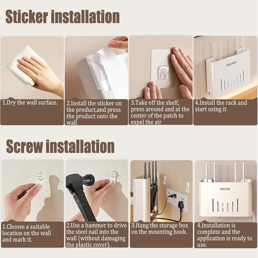 Router-Schrank – Aufbewahrungsbox – Versteck – Router-Box – Wandbox – Wandgehäuse – WLAN-Regal – WiF