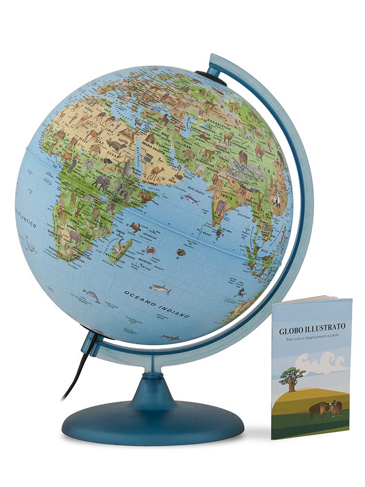 TECNODIDATTICA – Globus 0325sasaitkbbgd6 – Safari mit Buch, 25 cm