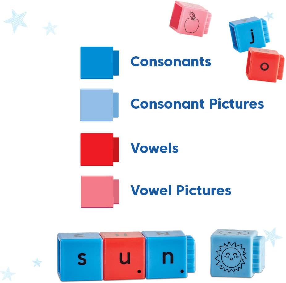 Learning Resources Reading Rods – Textstäbe Alphabet-Set zum Erkennen englischer Phoneme, Lesen lern