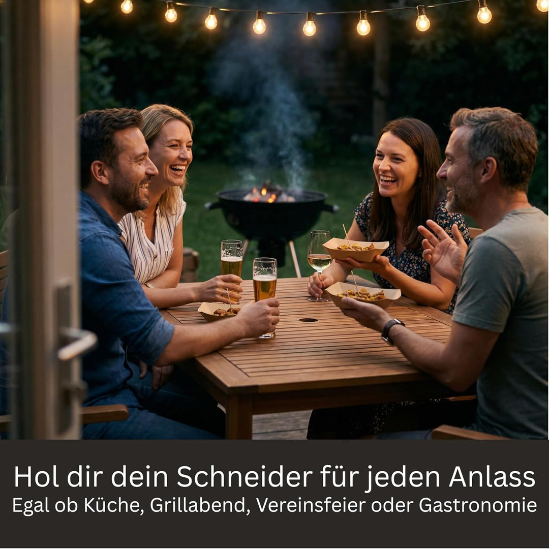 Edelstahl Currywurstschneider manuell – Wurstschneider für perfekte Currywurst & Bratwurst | Ultrasc