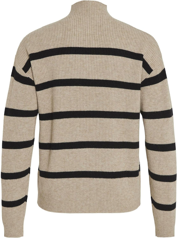 Vila Female Strickpullover VIRIL Gestreifter, XS Natural Melange