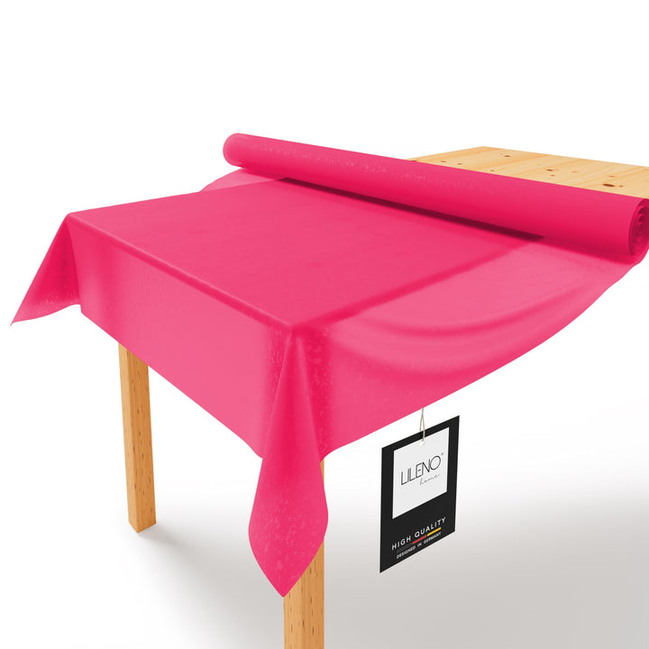 LILENO HOME Tischdeckenrolle 1,10 x 25 m - Tischdecke Pink aus Vlies - Stoffähnlich, abwaschbare Tis