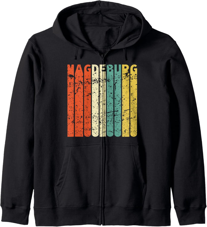 Retro Magdeburg Einwohner Stadt Magdeburger Kapuzenjacke