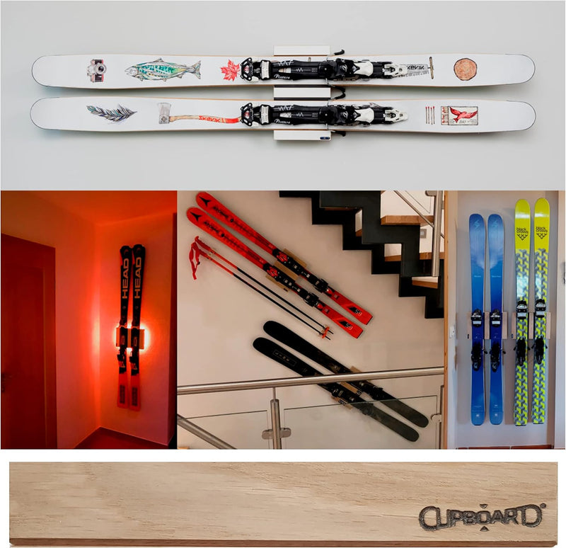 Clipboart® Standard Wandhalterung - Halterung - Ski - Tourenski - Carvingski - Powderski - Alpinski