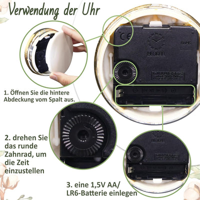 OkiyiD 60. Jahrestag Hochzeit Geschenk, Jahrestag Quarzuhr, Schreibtisch Tisch Uhr, 60 Jahre Ehe, Di