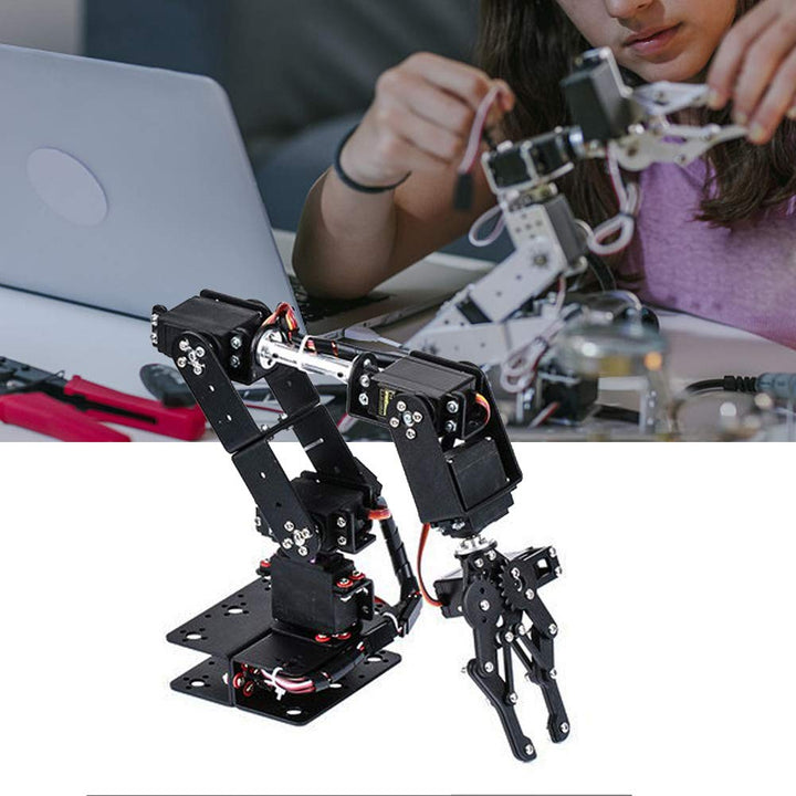 Roboterarm 6DOF Roboter-Mechanikarm-Klemmklaue-Kit, DOF-Manipulator-Industrieroboterteile für Hochsc